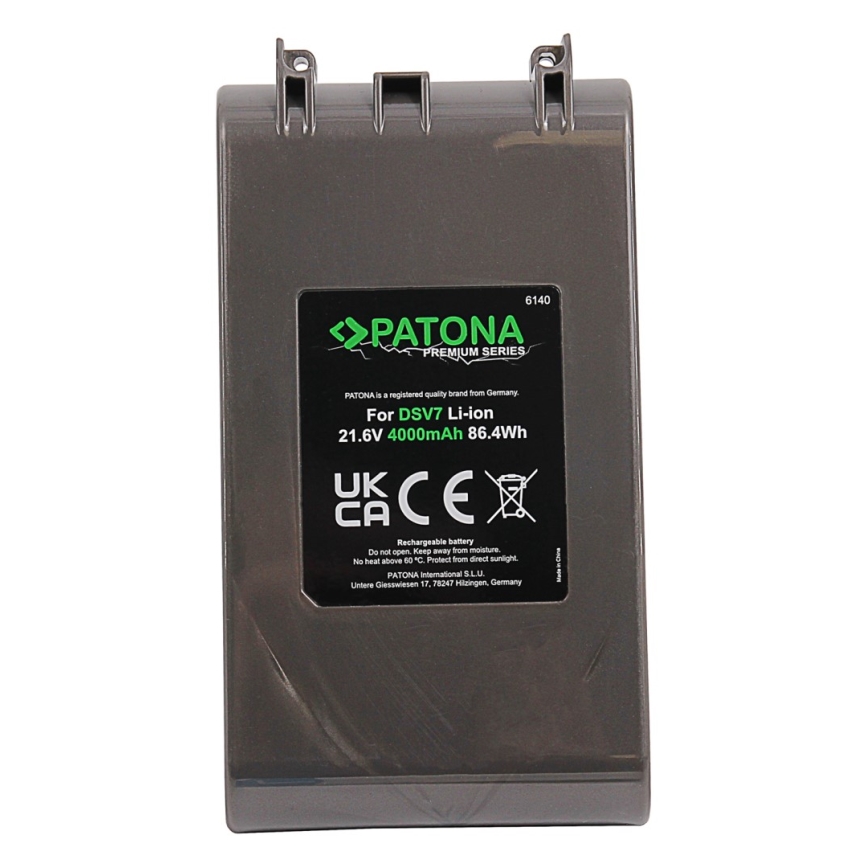 PATONA - Battery Dyson V7 4000mAh Li-lon 21,6V PREMIUM