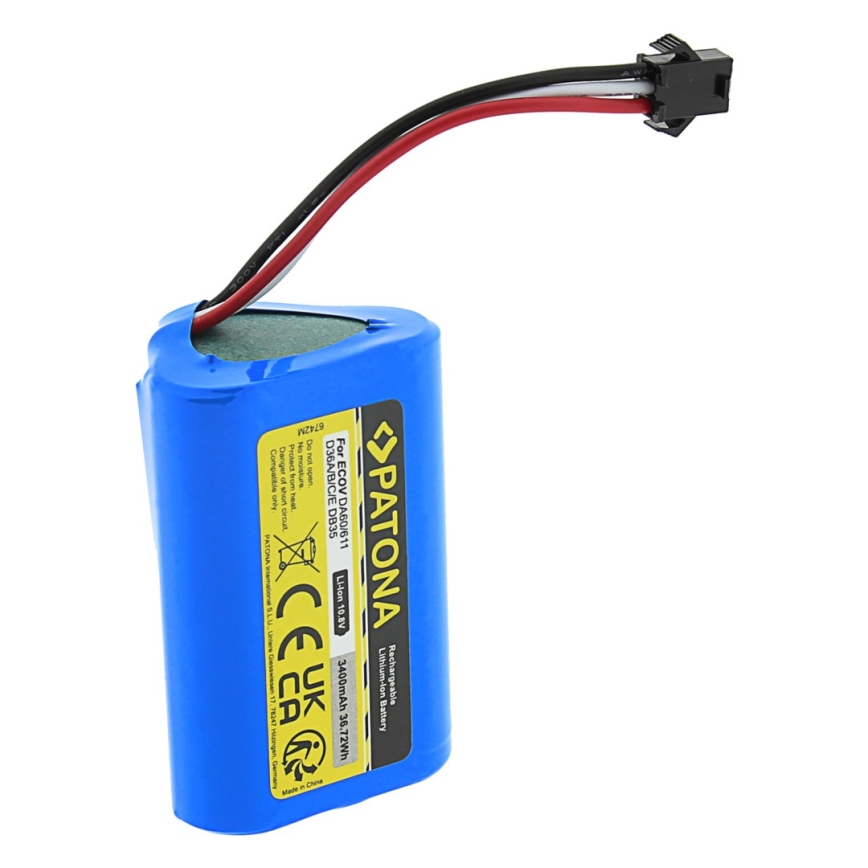 PATONA - Battery Ecovacs Deebot D36 serie 3400mAh Li-lon 10,8V