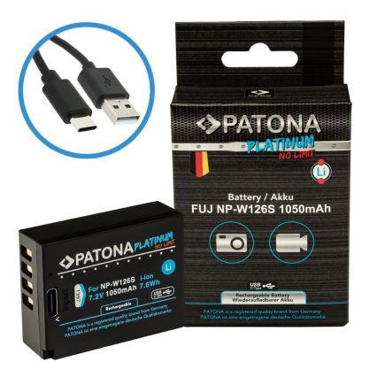PATONA - Battery Fuji NP-W126S 1050mAh Li-Ion Platinum USB-C charging