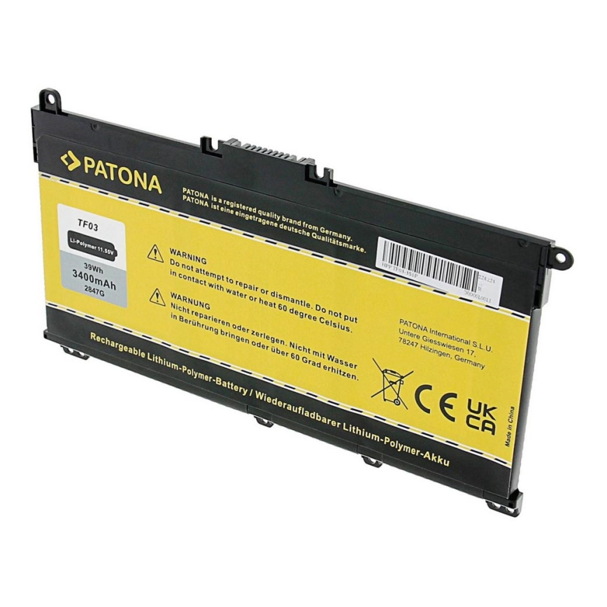 PATONA - Battery HP Pavilion 14-BF/15-CC 3400mAh Li-Pol 11,55V TF03XL