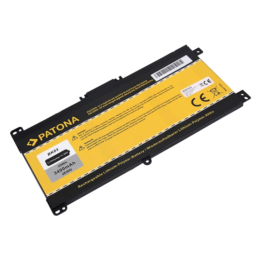 PATONA - Battery HP Pavilion X360 3400mAh Li-Pol 11,55V BK03XL