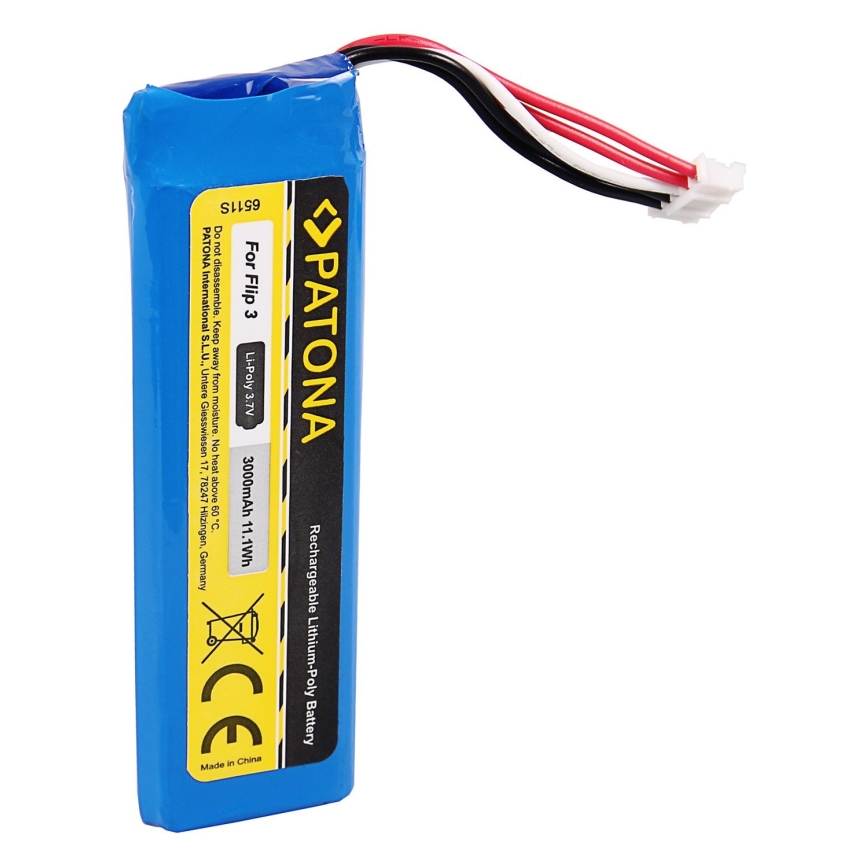 PATONA - Battery JBL Flip 3 3000mAh 3,7V Li-Pol