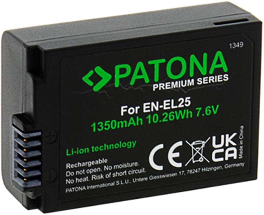 PATONA - Battery Nikon EN-EL25 1350mAh Li-Ion 7,6V Premium Z50/Z fc