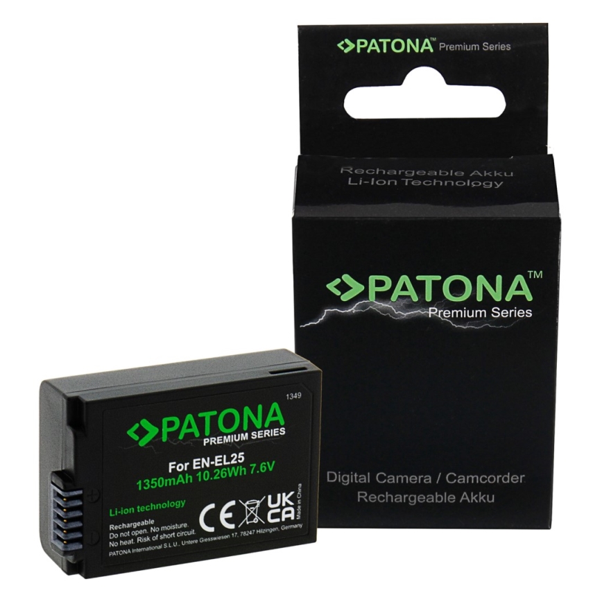 PATONA - Battery Nikon EN-EL25 1350mAh Li-Ion 7,6V Premium Z50/Z fc