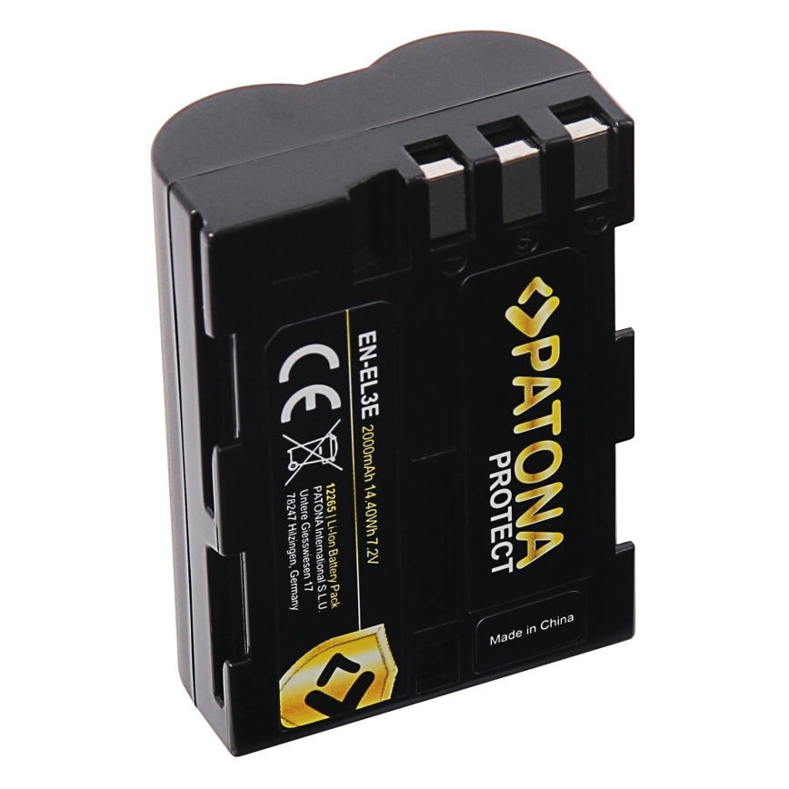 PATONA - Battery Nikon EN-EL3e 2000mAh Li-Ion Protect