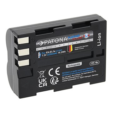 PATONA - Battery Nikon EN-EL3E 2250mAh Li-Ion Platinum USB-C charging
