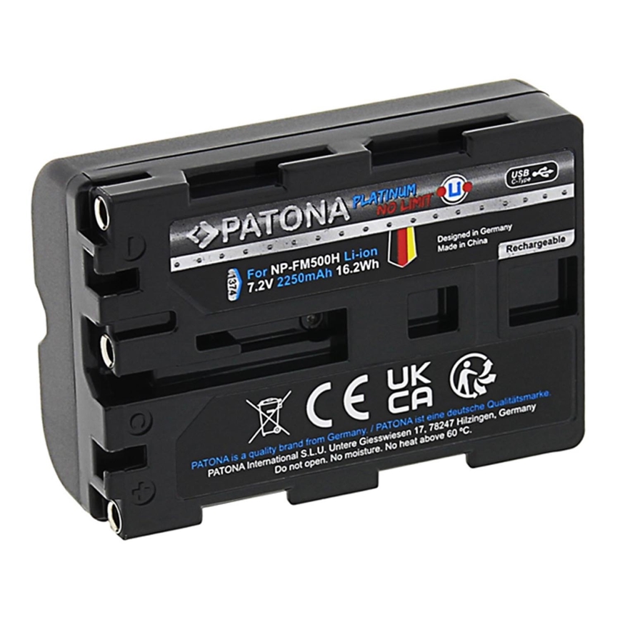 PATONA - Battery Sony NP-FM500H 2250mAh Li-Ion Platinum USB-C charging