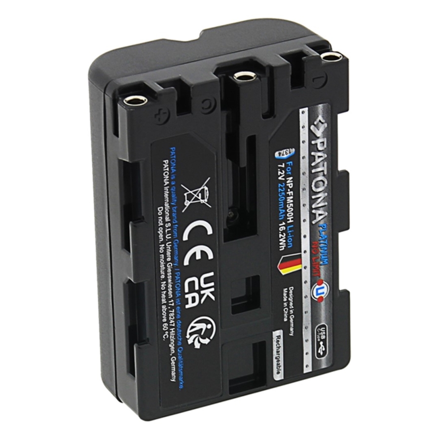 PATONA - Battery Sony NP-FM500H 2250mAh Li-Ion Platinum USB-C charging