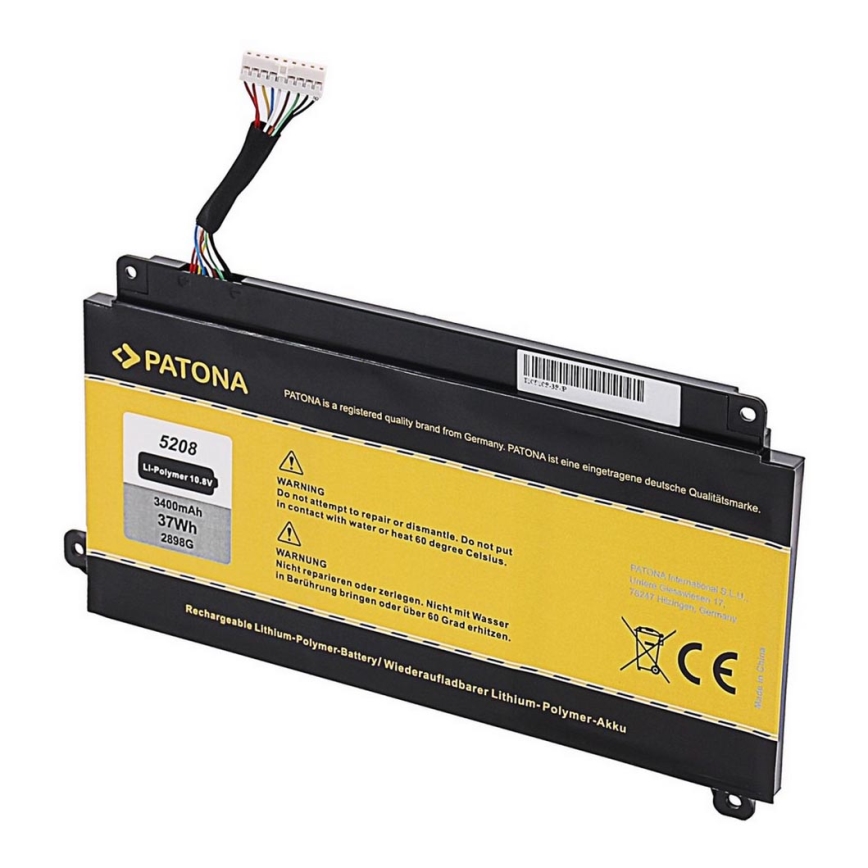 PATONA - Battery Toshiba Satellite E45W/P55W 3400mAh Li-Pol 10,8V PA5208U-1BRS