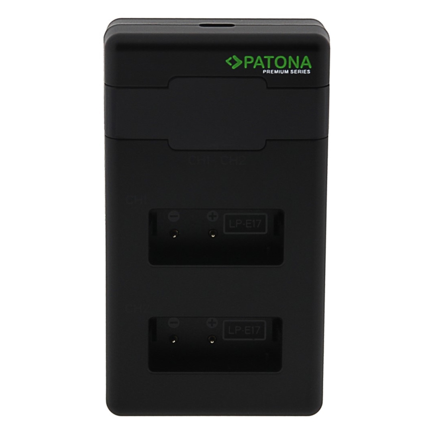 PATONA - Fast charger Dual Canon LP-E17 + cable USB-C 0,6m