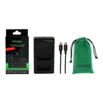 PATONA - Fast charger Dual Fuji NP-W126 + cable USB-C 0,6m