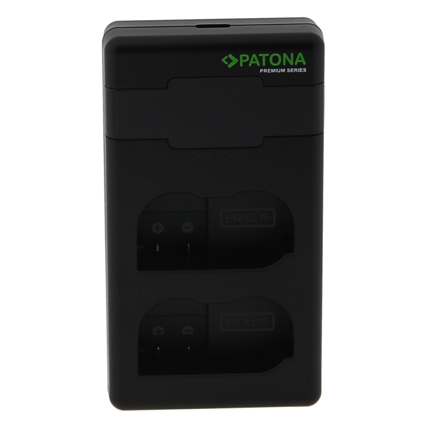 PATONA - Fast charger Dual Nikon EN-EL15/EN-EL15C + cable USB-C 0,6m