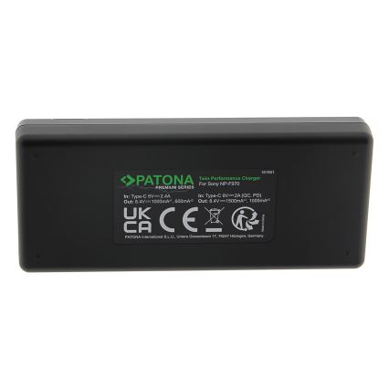 PATONA - Fast charger Dual Sony F550/F750/F970/FM50 + cable USB-C 0,6m