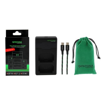 PATONA - Fast charger Dual Sony NP-FZ100 + cable USB-C 0,6m