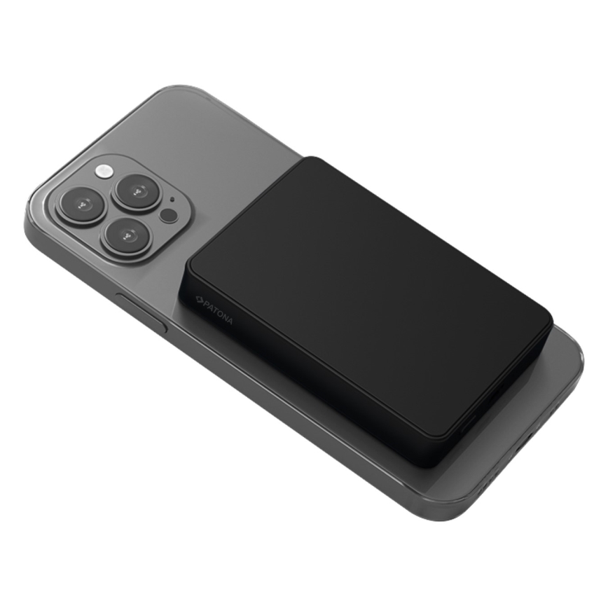 PATONA - Power Bank 10000mAh Li-Pol-PD20W MagSafe USB-C and Qi charging
