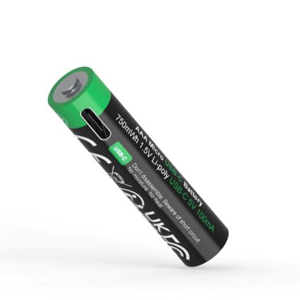 PATONA - SET 4x Battery AAA/LR03 Li-Pol 500mAh 1,5V with USB-C charging