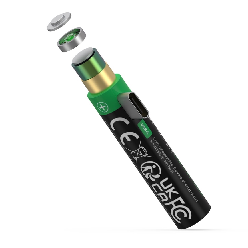 PATONA - SET 4x Battery AAA/LR03 Li-Pol 500mAh 1,5V with USB-C charging