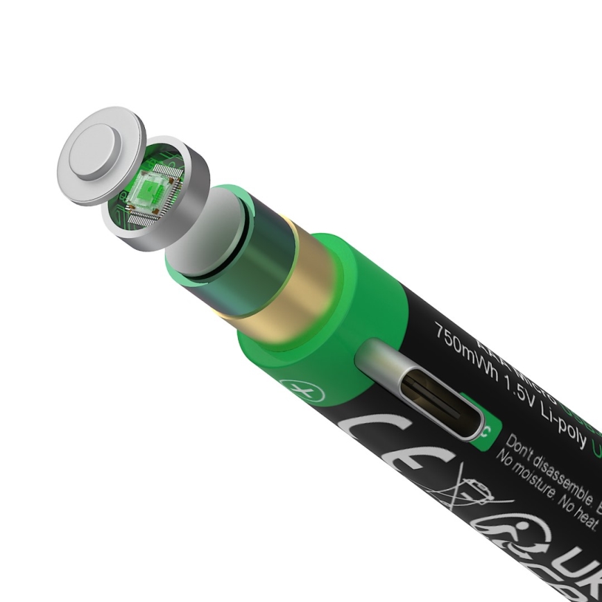 PATONA - SET 4x Battery AAA/LR03 Li-Pol 500mAh 1,5V with USB-C charging