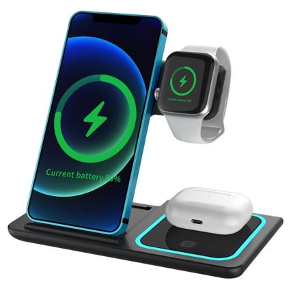 PATONA - Wireless charger 3in1 for iPhone black