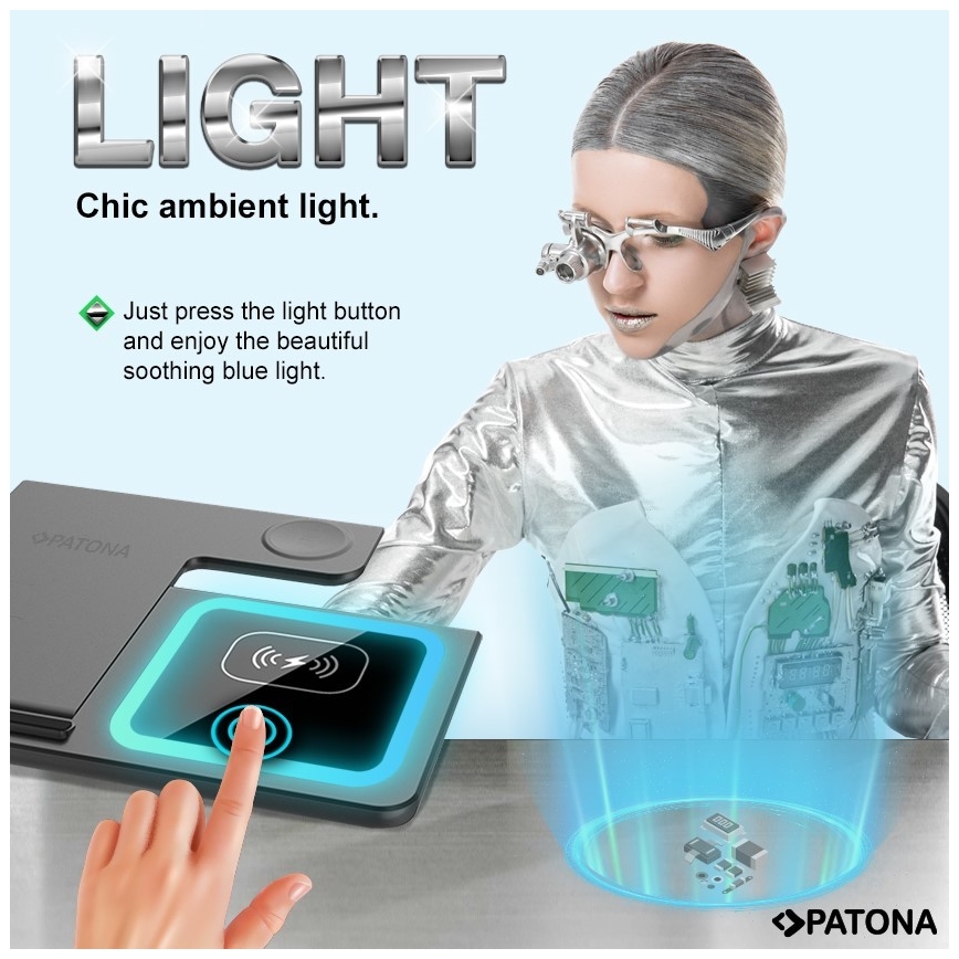 PATONA - Wireless charger 3in1 for iPhone black