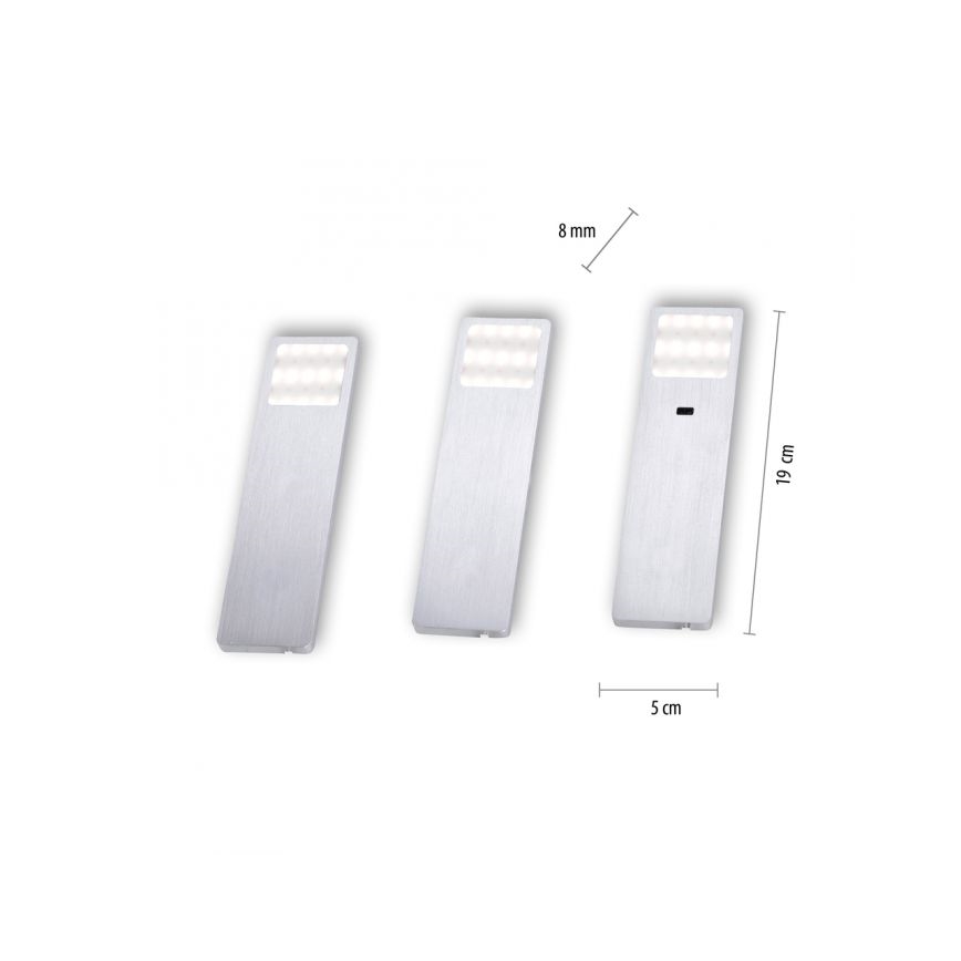 Paul Neuhaus 1120-95-3 - SET 3x LED Furniture lighting with a sensor HELENA LED/2W/230V