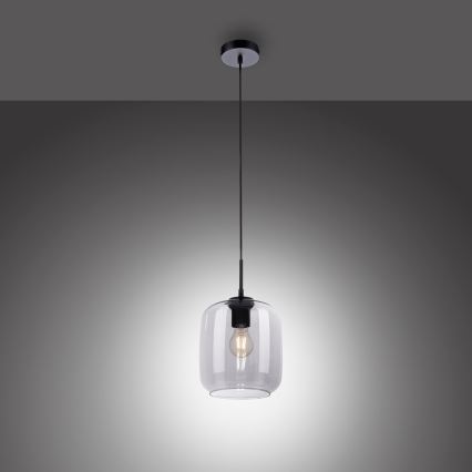 Paul Neuhaus 2002-25 - Chandelier on a string SHITAKE 1xE27/10W/230V d. 20 cm smoke