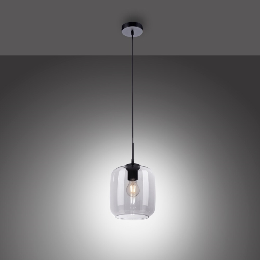 Paul Neuhaus 2002-25 - Chandelier on a string SHITAKE 1xE27/10W/230V d. 20 cm smoke