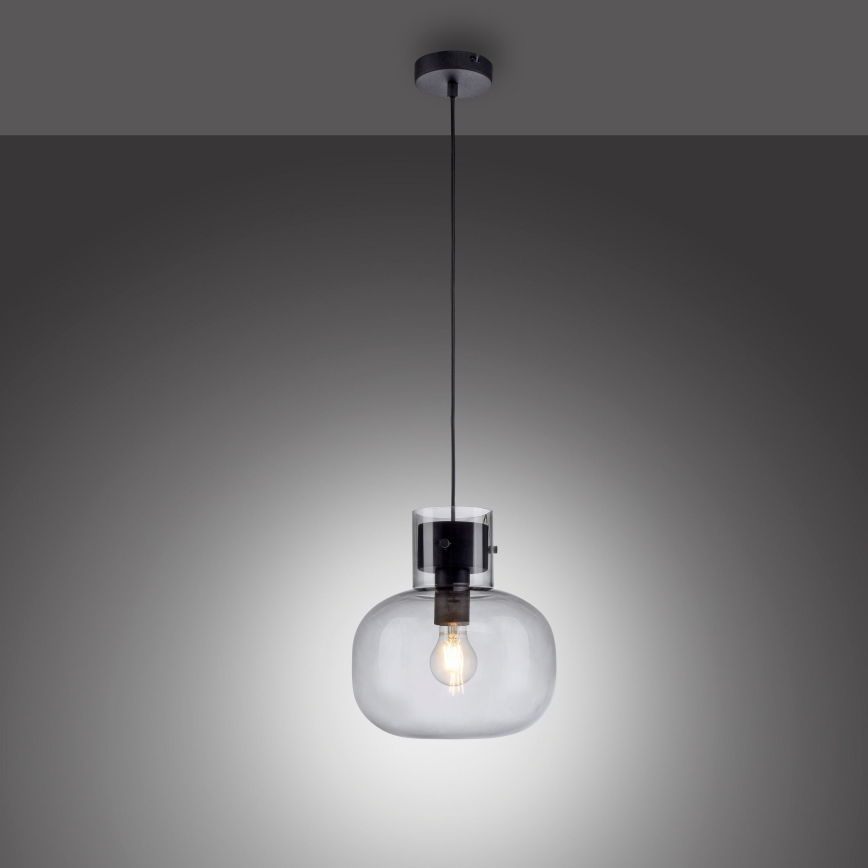 Paul Neuhaus 2003-25 - Chandelier on a string SHITAKE 1xE27/10W/230V d. 25 cm smoke