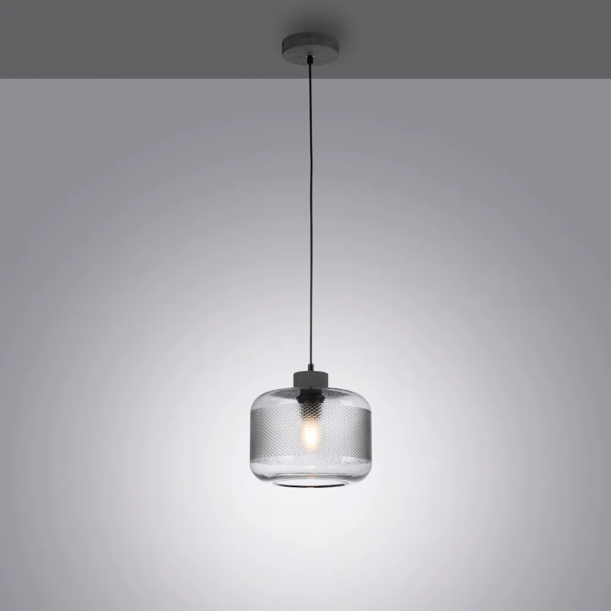 Paul Neuhaus 2005-25 - Chandelier on a string BOLETUS 1xE27/10W/230V d. 23,5 cm grey