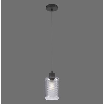 Paul Neuhaus 2006-25 - Chandelier on a string BOLETUS 1xE27/10W/230V d. 14 cm grey