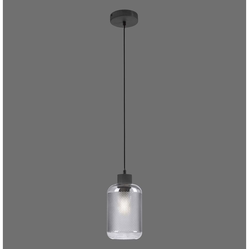 Paul Neuhaus 2006-25 - Chandelier on a string BOLETUS 1xE27/10W/230V d. 14 cm grey