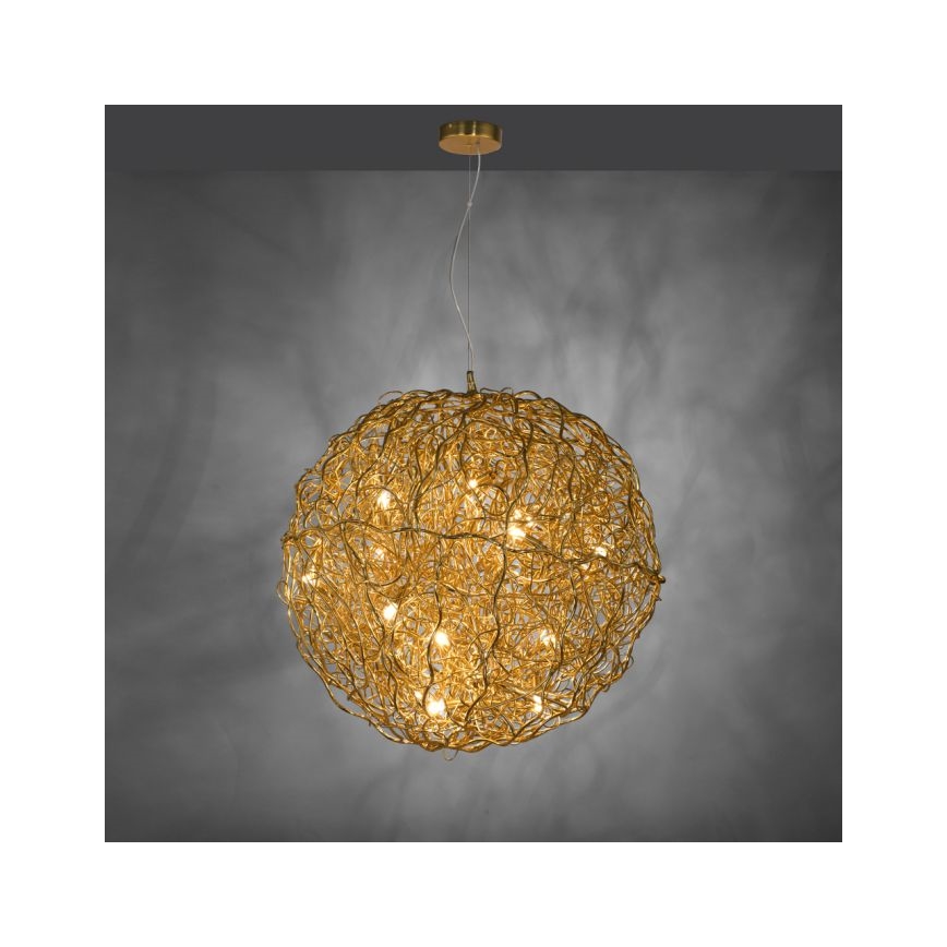 Paul Neuhaus 2019-12 - Cable-suspended pendant SAREA 15xG9/40W/230V gold
