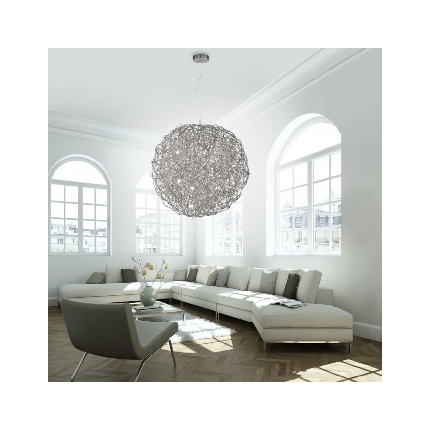 Paul Neuhaus 2019-21 - SAREA Cable-Suspended Chandelier 15xG9/40W/230V, Silver