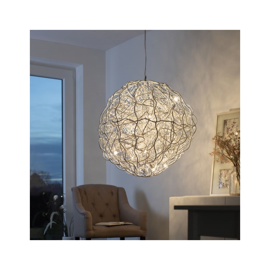 Paul Neuhaus 2019-21 - SAREA Cable-Suspended Chandelier 15xG9/40W/230V, Silver