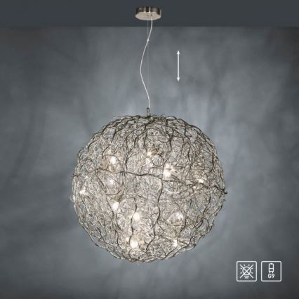 Paul Neuhaus 2019-21 - SAREA Cable-Suspended Chandelier 15xG9/40W/230V, Silver