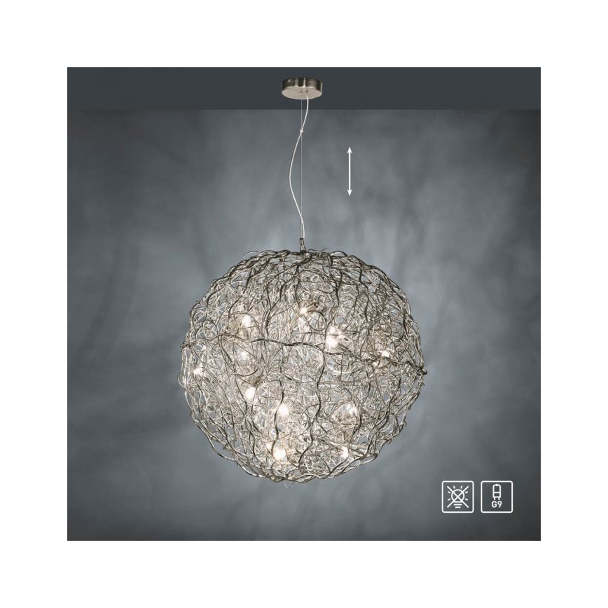 Paul Neuhaus 2019-21 - SAREA Cable-Suspended Chandelier 15xG9/40W/230V, Silver