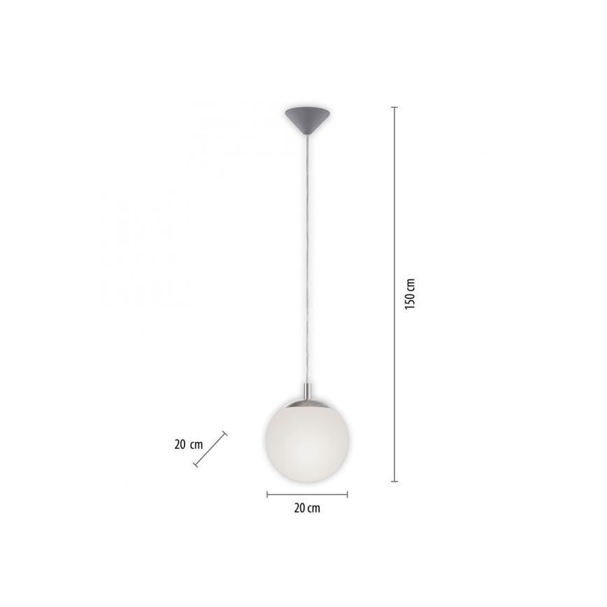 Paul Neuhaus 2072-55 - Chandelier on a string BOLO 1xE27/60W/230V d. 20 cm