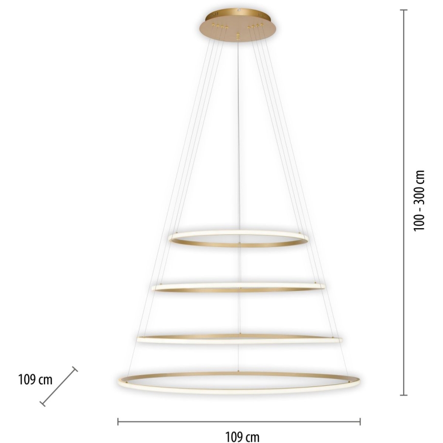 Paul Neuhaus 2124-60 - LED Dimmable chandelier on a string TESSARA LED/97W/230V 2700-5000K + remote control