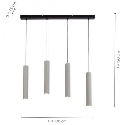 Paul Neuhaus 2204-22 - Chandelier on a string ETON 4xGU10/35W/230V