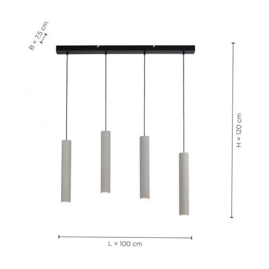 Paul Neuhaus 2204-22 - Chandelier on a string ETON 4xGU10/35W/230V