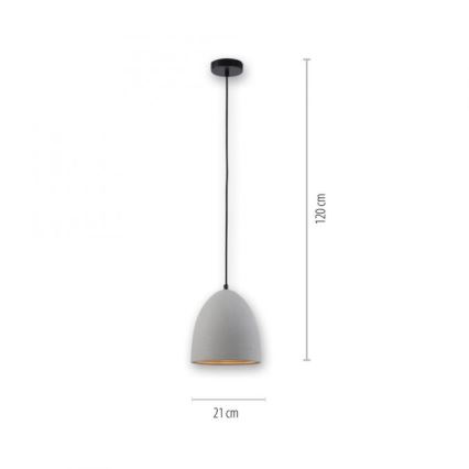Paul Neuhaus 2231-22 - Chandelier on a string ETON 1xE27/40W/230V concrete