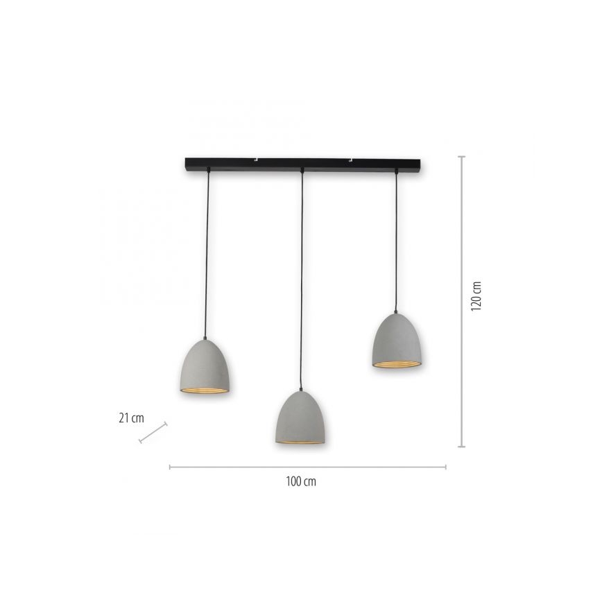 Paul Neuhaus 2233-22 - Chandelier on a string ETON 3xE27/40W/230V
