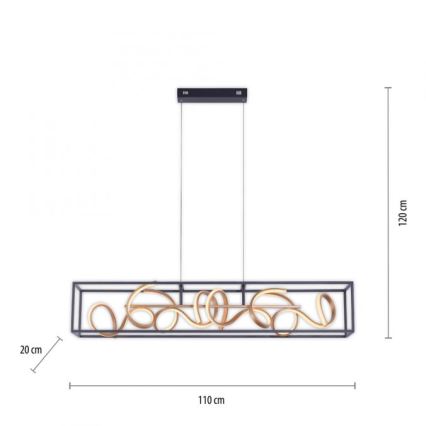 Paul Neuhaus 2416-18 - LED Dimming chandelier on a string SELINA 4xLED/10,2W/230V