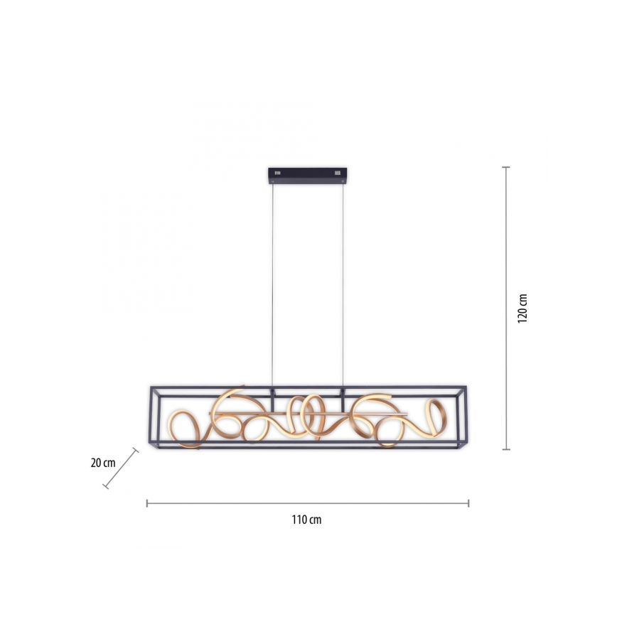 Paul Neuhaus 2416-18 - LED Dimming chandelier on a string SELINA 4xLED/10,2W/230V