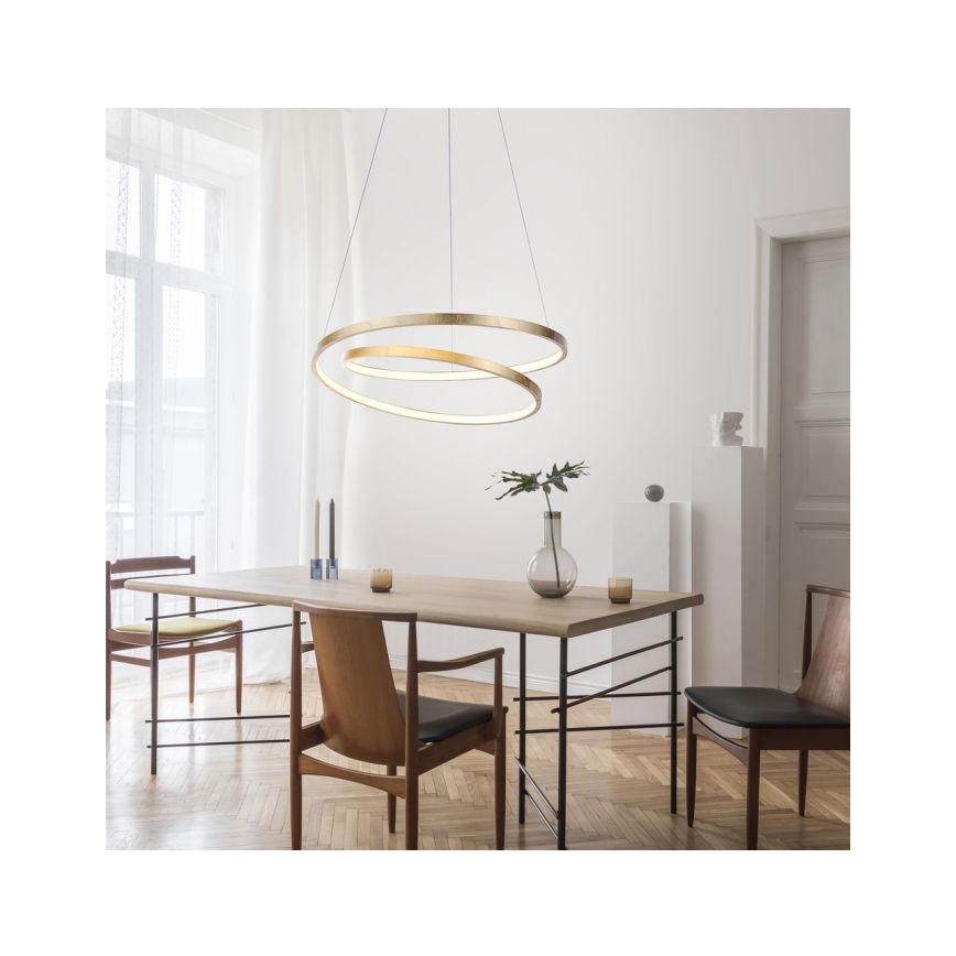 Paul Neuhaus 2472-12 - LED Dimmable chandelier on a string ROMAN LED/30W/230V gold
