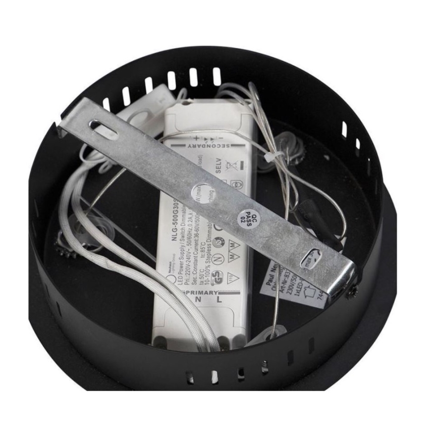 Paul Neuhaus 2472-18 - LED Dimmable chandelier on a string ROMAN LED/30W/230V black