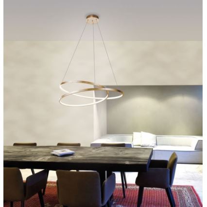 Paul Neuhaus 2474-12 - LED Dimmable chandelier on a string ROMAN LED/40W/230V gold