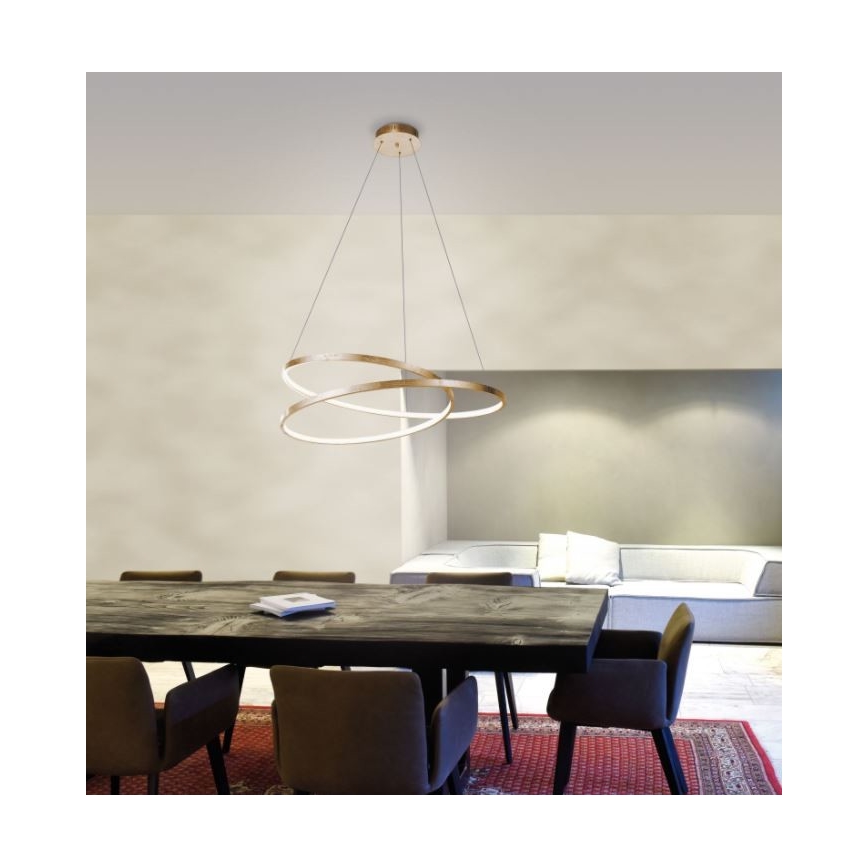 Paul Neuhaus 2474-12 - LED Dimmable chandelier on a string ROMAN LED/40W/230V gold