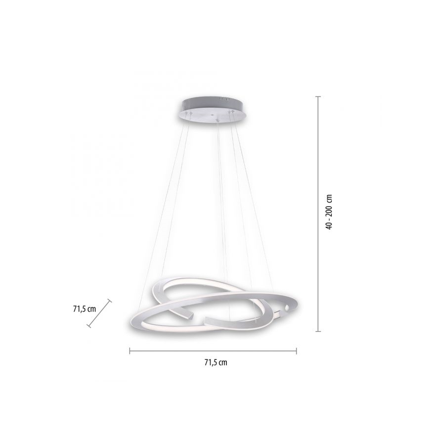 Paul Neuhaus 2491-55 - LED Dimmable chandelier on a string ALESSA 2xLED/26W/230V + remote control