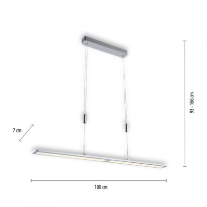 Paul Neuhaus 2565-95 - LED Dimmable chandelier on a string with a sensor NIKA LED/35W/230V